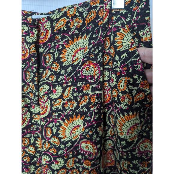 Antik Batik Cherie Pants Medium Black Cotton Paisley Print Boho Indie Festival - Picture 6 of 9